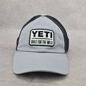 YETI Build For The‎ Wild Trucker Mesh Hat Snapback Grey Blue Color One Size Cap